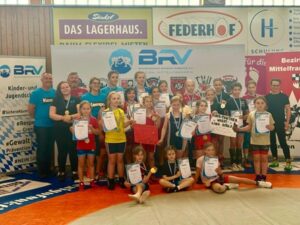 Gruppenfoto Bayerischen Ringerinnen - Team Cup Bayern