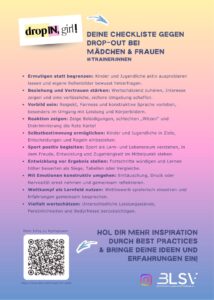 Ein Flyer für Trainerinnen und Trainer zum Thema Frauen im Sport