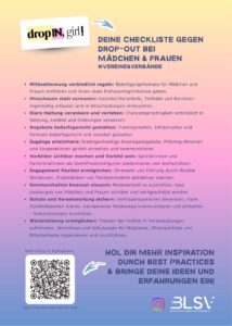 Flyer für Vereine und Verbände zum Thema Frauen im Sport