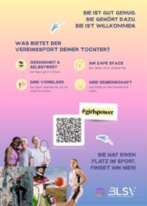 Ein Flyer für Eltern zum Thema Frauen im Sport