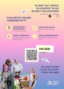 Ein Flyer für Mädchen zum Thema Frauen im Sport