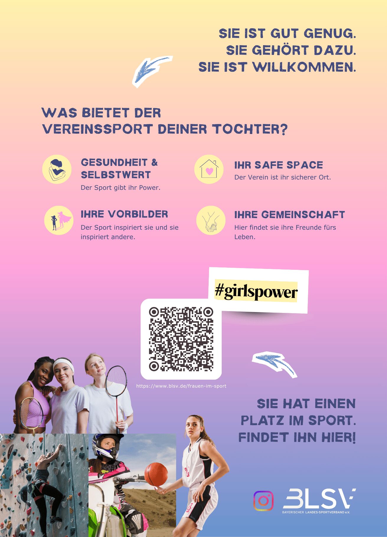 Girlspower Flyer für Mädchen