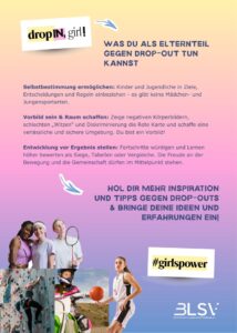 Ein Flyer für Eltern zum Thema Frauen im Sport