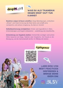 Flyer für Trainerinnen und Trainer zum Thema Frauen im Sport