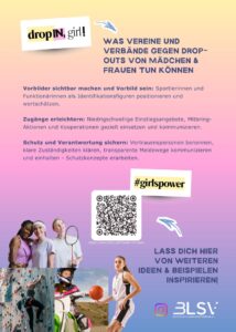 Flyer für Vereine und Verbände zum Thema Frauen im Sport