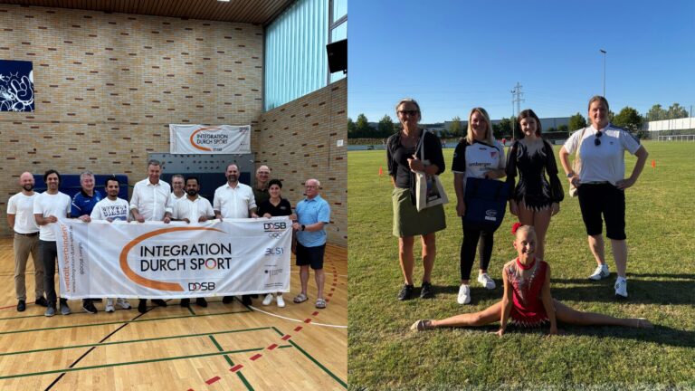 Bilder der Besuche bei zwei Stützpunktvereine des Bundesprogramms „Integration durch Sport“